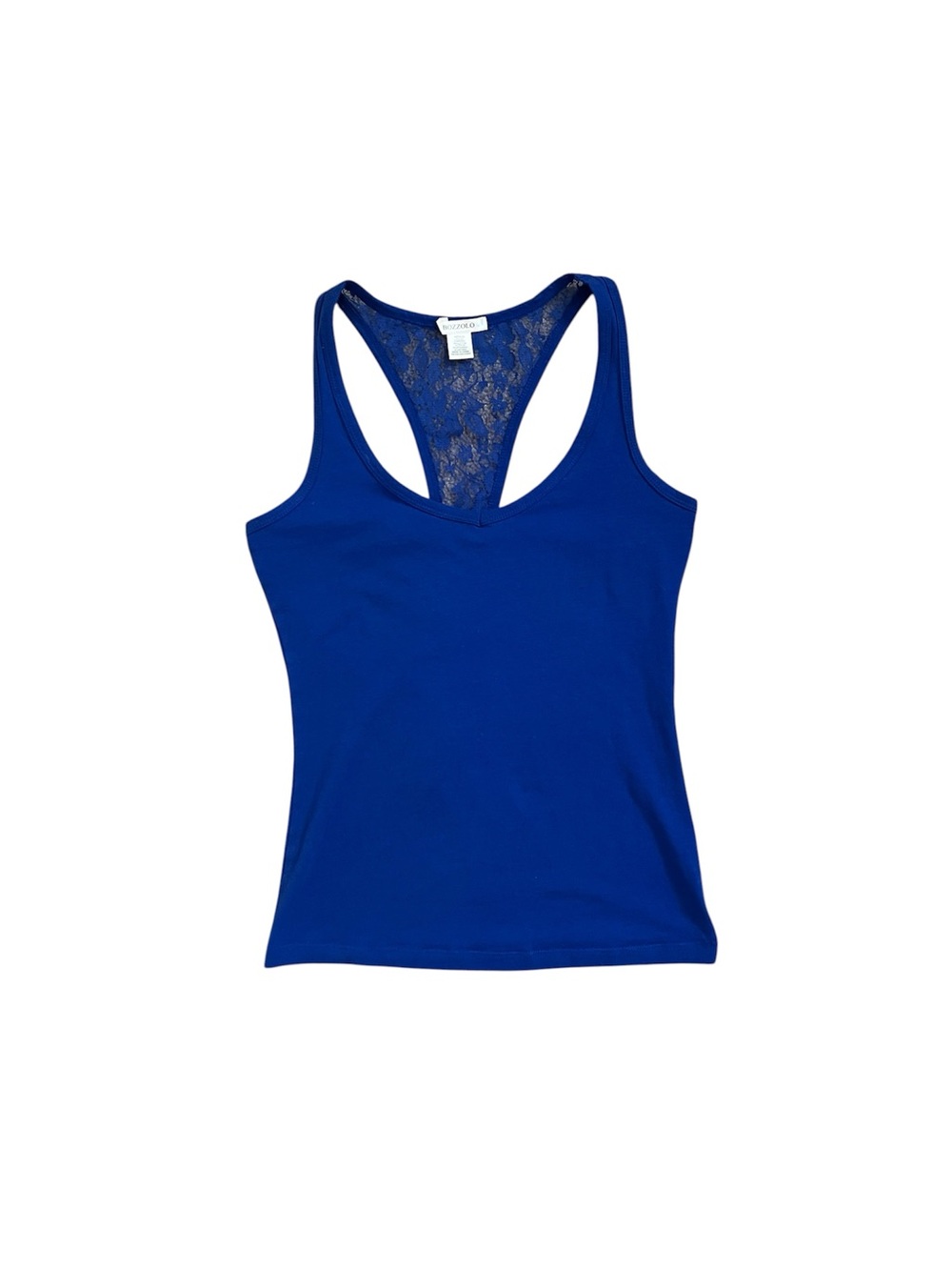 Bozzolo Lace Racerback Tank Top Blue Size medium